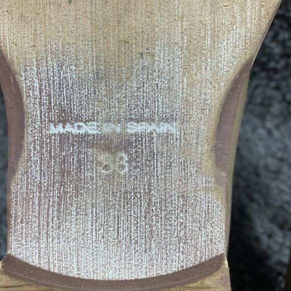 Free People Royale Flat In Taupe Size 7.5-8 D’orsay Leather Booties Boho Neutral - Picture 8 of 8